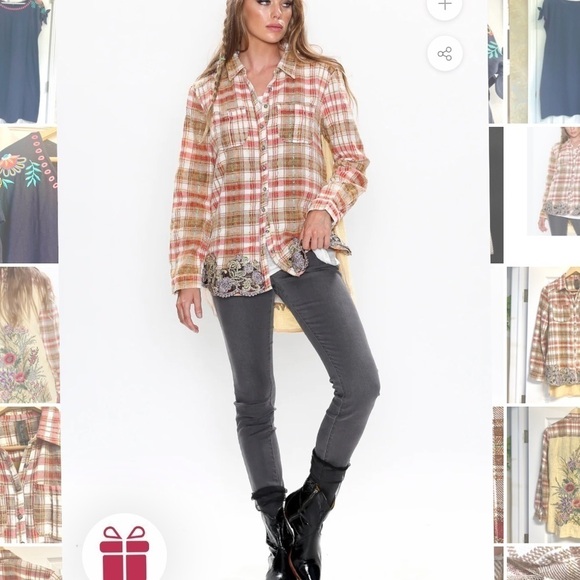 ARATTA Sarah of York Shirt Vintage Copper embroidered women’s size XS - Picture 16 of 16